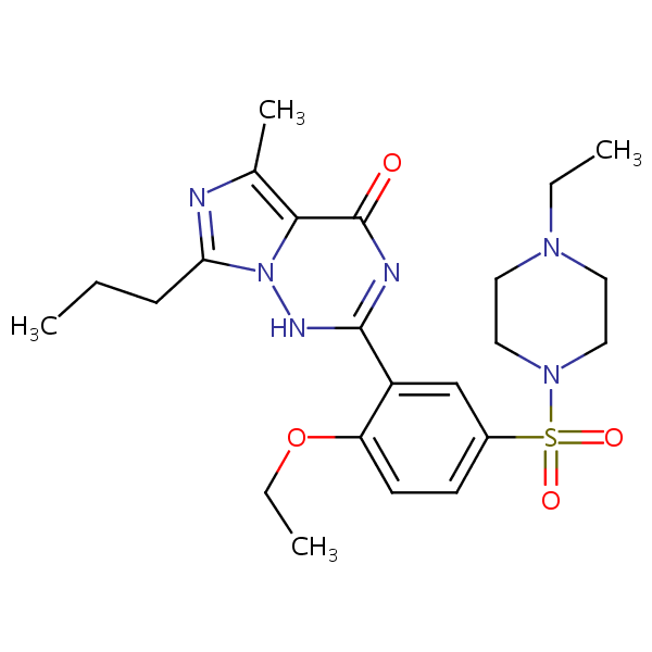 Vardenafil structural formula