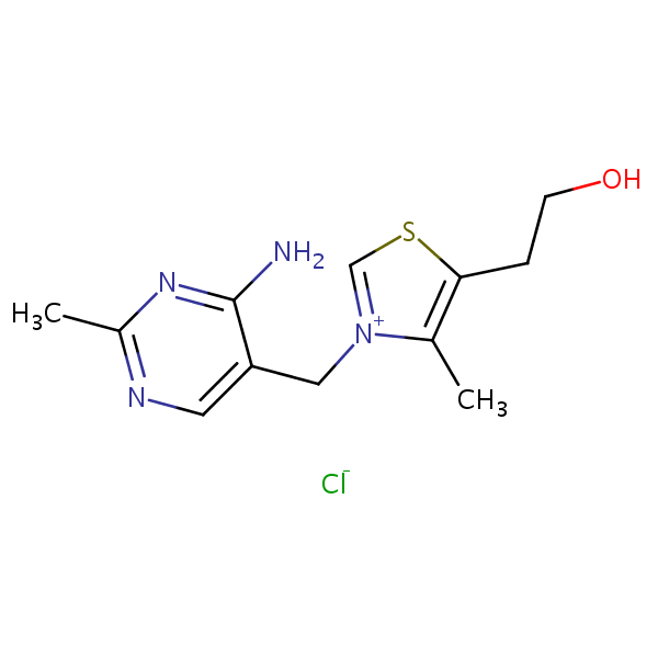 Vitamin B1 (Thiamine) structural formula