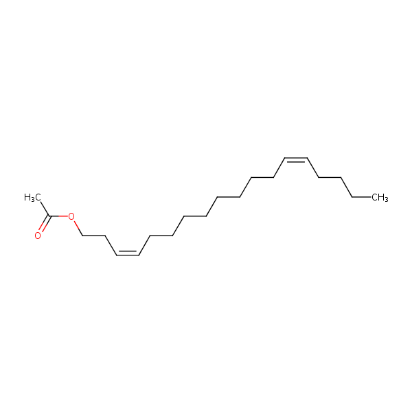(Z,Z)-3,13-Octadecadien-1-ol acetate structural formula