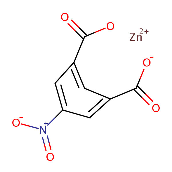 Zinc 5-nitroisophthalate structural formula