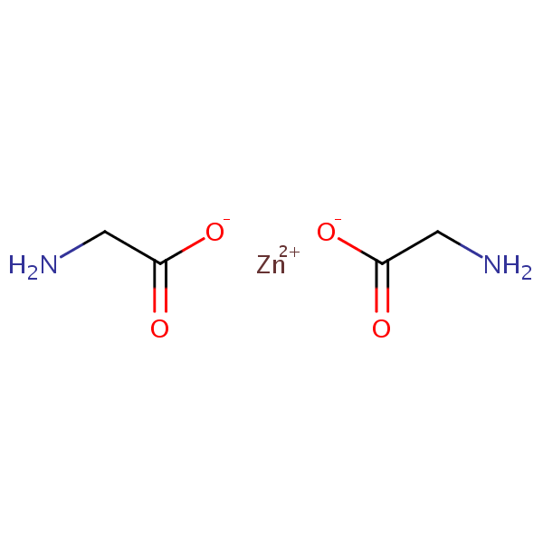 Zinc glycinate structural formula