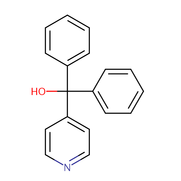 alpha-(4-Pyridyl)benzhydryl alcohol structural formula