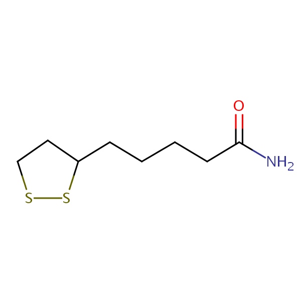 alpha-Lipoic acid amide structural formula