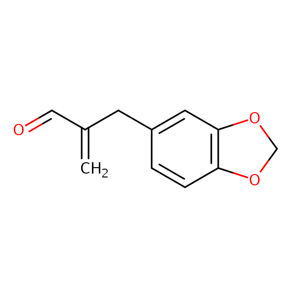 alpha-Methylene-1,3-benzodioxole-5-propionaldehyde structural formula
