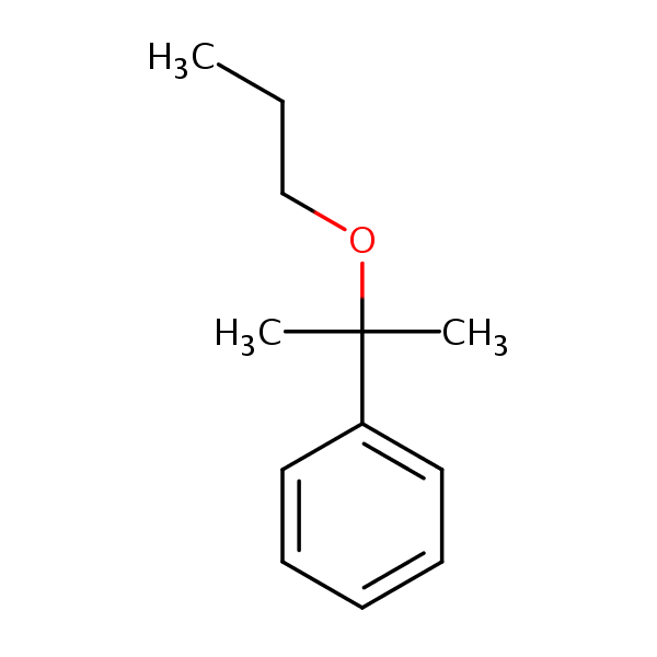 .alpha.,.alpha.-Dimethylbenzyl propyl ether structural formula