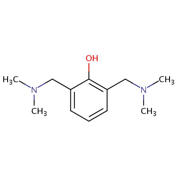 alpha,alpha’-Bis(dimethylamino)-2,6-xylenol structural formula