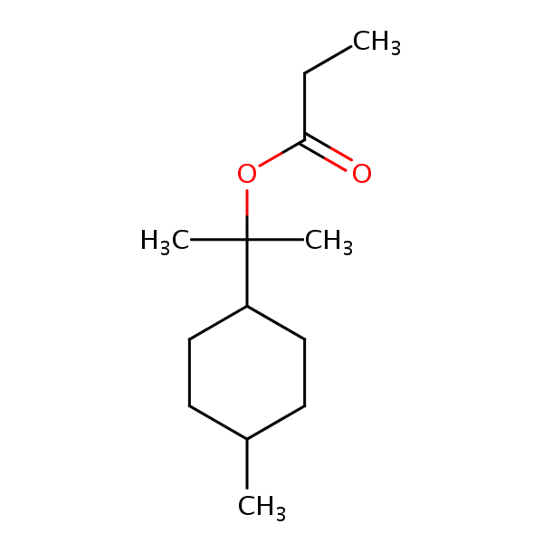 alpha,alpha,4-Trimethylcyclohexylmethyl propanoate structural formula