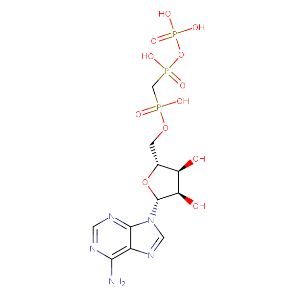 alpha,beta-Methyleneadenosine 5’-triphosphate structural formula