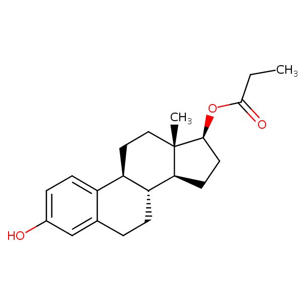 beta-Estradiol 17-propionate structural formula