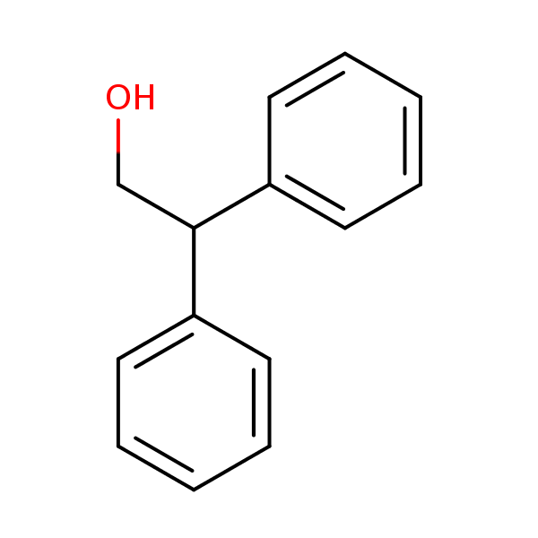 beta-Phenylphenethyl alcohol structural formula