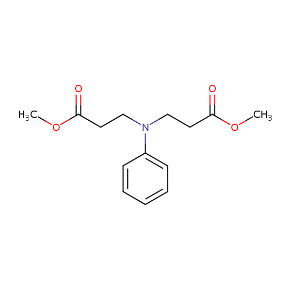 .beta.-Alanine, N-(3-methoxy-3-oxopropyl)-N-phenyl-, methyl ester structural formula