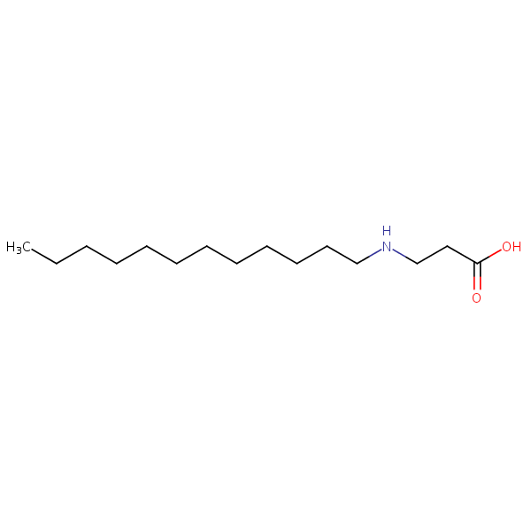 .beta.-Alanine, N-dodecyl- structural formula