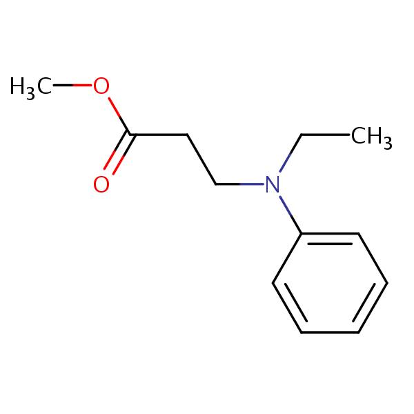 .beta.-Alanine, N-ethyl-N-phenyl-, methyl ester structural formula
