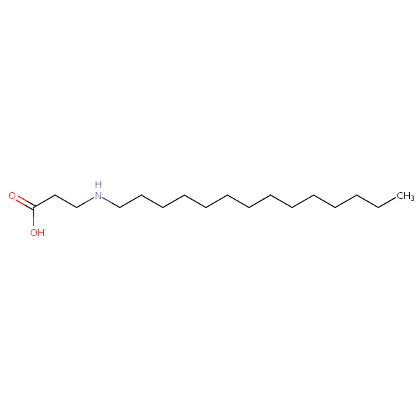 .beta.-Alanine, N-tetradecyl- structural formula
