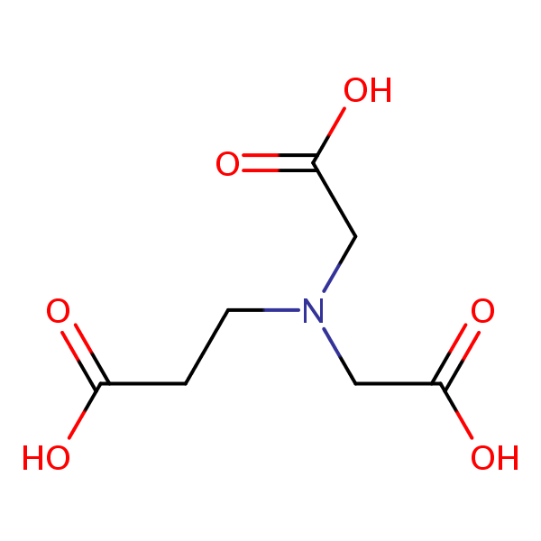 .beta.-Alanine, N,N-bis(carboxymethyl)- structural formula