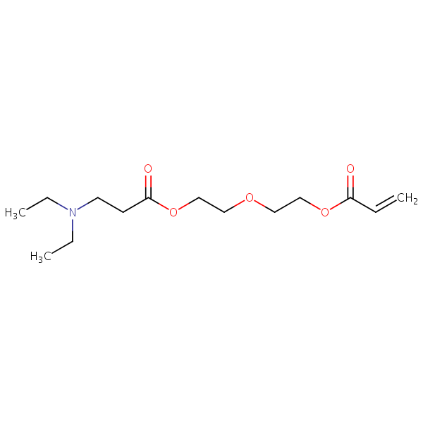 .beta.-Alanine, N,N-diethyl-, 2-[2-[(1-oxo-2-propenyl)oxy]ethoxy]ethyl ester structural formula