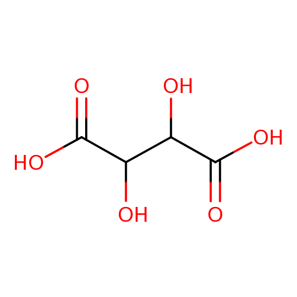 dl-Tartaric acid structural formula
