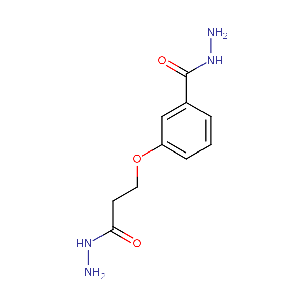 m-(3-Hydrazino-3-oxopropoxy)benzohydrazide structural formula