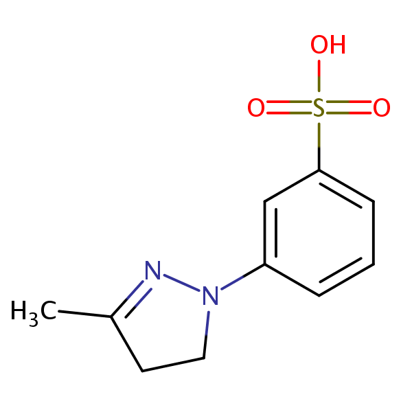 m-(4,5-Dihydro-3-methyl-1H-pyrazol-1-yl)benzenesulphonic acid structural formula