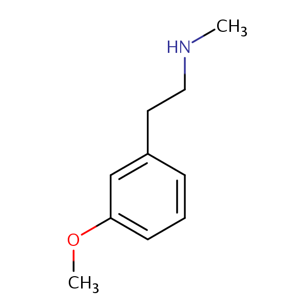 m-Methoxy-N-methylphenethylamine structural formula
