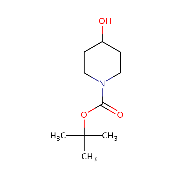 n-boc-4-hydroxypiperidine structural formula