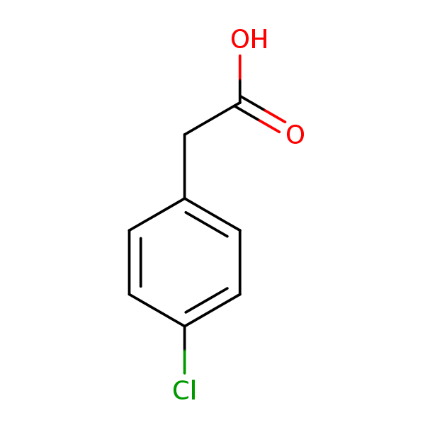 p-Chlorophenylacetic acid structural formula