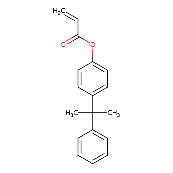 p-Cumylphenyl acrylate structural formula