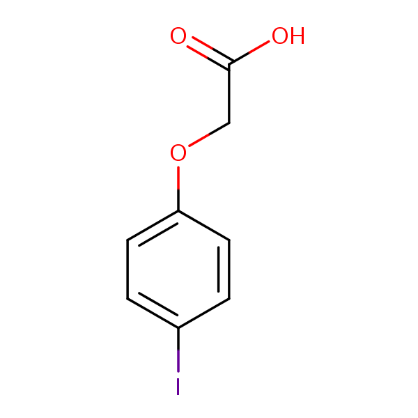 (p-Iodophenoxy)acetic acid structural formula