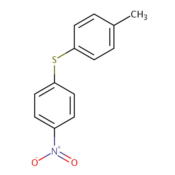 p-((p-Nitrophenyl)thio)toluene structural formula