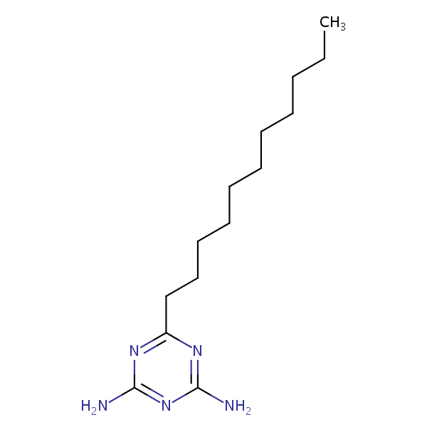 s-Triazine, 2,4-diamino-6-undecyl- structural formula