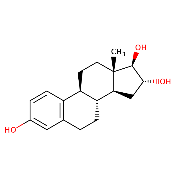 16a-Hydroxyestradiol structural formula