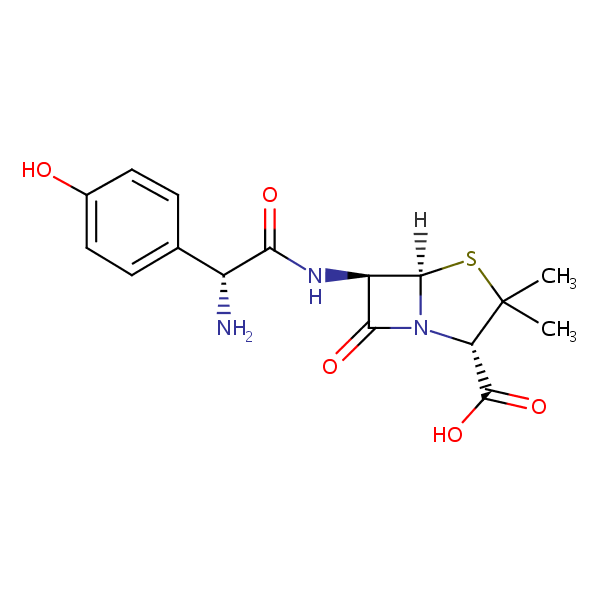 Amoxicillin structural formula