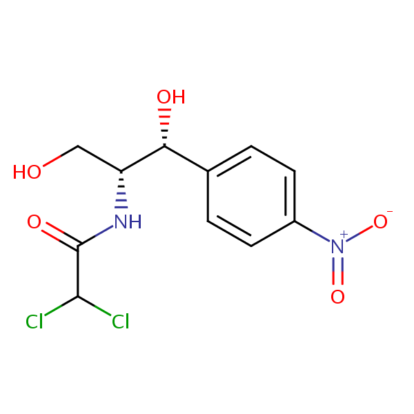Chloramphenicol structural formula