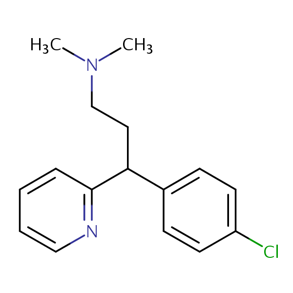 Chlorpheniramine structural formula