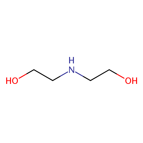 Diethanolamine structural formula