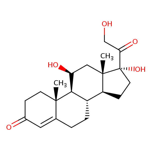 Hydrocortisone structural formula