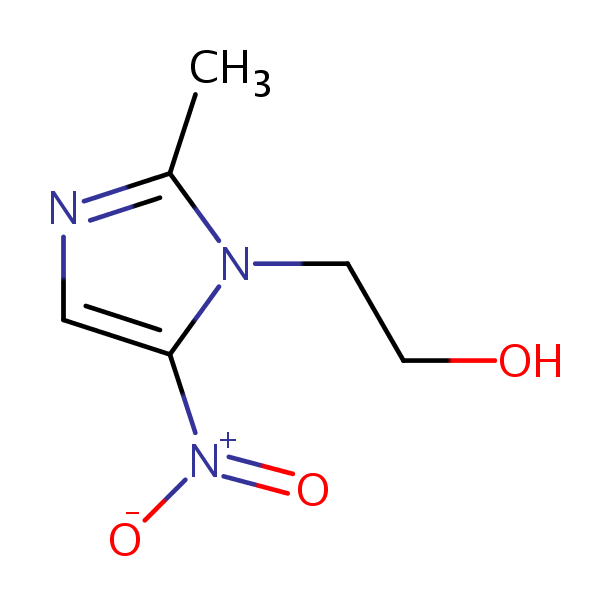 Metronidazole structural formula